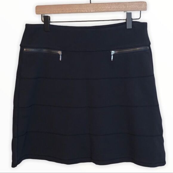 Athleta Strata Skirt Black Ponte Zipper Pockets S - Picture 2 of 5